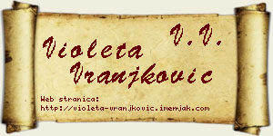 Violeta Vranjković vizit kartica